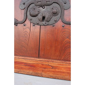 総欅巾着金具格子蔵戸　W942 