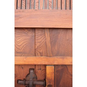 総欅巾着金具格子蔵戸　W942 