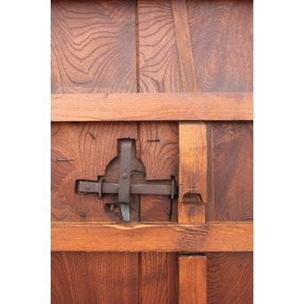 総欅巾着金具格子蔵戸　W942 