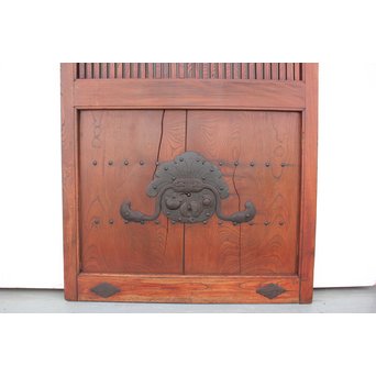 総欅巾着金具格子蔵戸　W942 