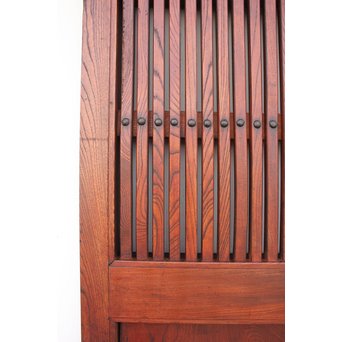 総欅巾着金具格子蔵戸　W942 