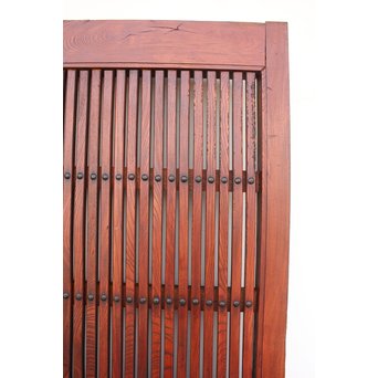 総欅巾着金具格子蔵戸　W942 