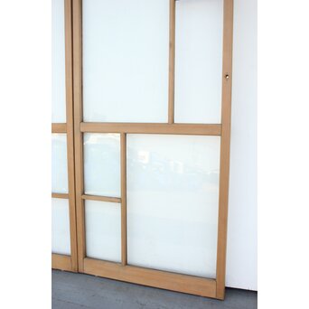 幾何学あみだ紋 ゆらゆらクリアガラス戸 4枚1組　GD1203YD 