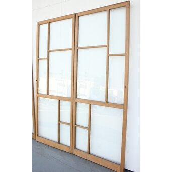 幾何学あみだ紋 ゆらゆらクリアガラス戸 4枚1組　GD1203YD 