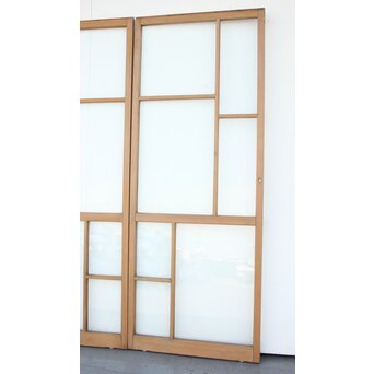 幾何学あみだ紋 ゆらゆらクリアガラス戸 4枚1組　GD1203YD 