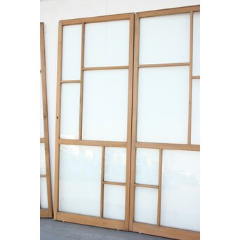 幾何学あみだ紋 ゆらゆらクリアガラス戸 4枚1組　GD1203YD 
