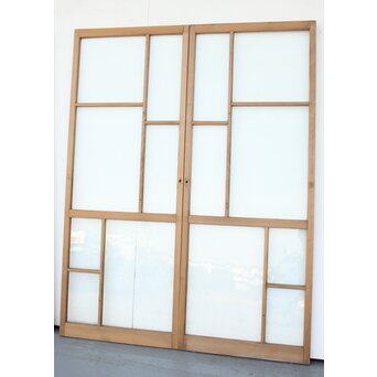 幾何学あみだ紋 ゆらゆらクリアガラス戸 4枚1組　GD1203YD 