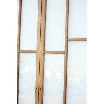 幾何学あみだ紋 ゆらゆらクリアガラス戸 4枚1組　GD1203YD 