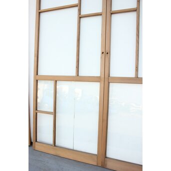 幾何学あみだ紋 ゆらゆらクリアガラス戸 4枚1組　GD1203YD 
