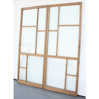 幾何学あみだ紋 ゆらゆらクリアガラス戸 4枚1組　GD1203YD 