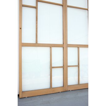 幾何学あみだ紋 ゆらゆらクリアガラス戸 4枚1組　GD1203YD 