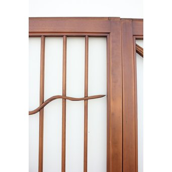 龍木彫大型書院 4枚1組　R2438 