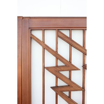 龍木彫大型書院 4枚1組　R2438 