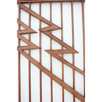 龍木彫大型書院 4枚1組　R2438 