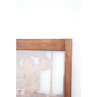 龍木彫大型書院 4枚1組　R2438 