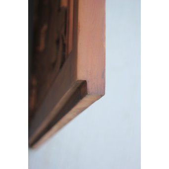 龍木彫大型書院 4枚1組　R2438 