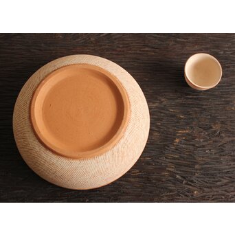 未完成作品 島岡達三 素焼き 猪口/菓子皿 2枚1組　P101 