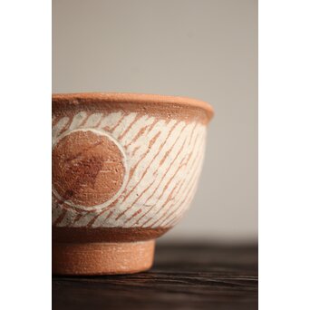 未完成作品 島岡達三 素焼き 猪口/菓子皿 2枚1組　P101 