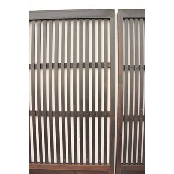 時代飴色民藝格子戸 2枚1組　L968 