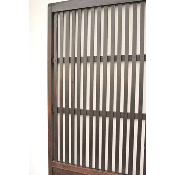 時代飴色民藝格子戸 2枚1組　L968 