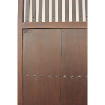 時代飴色民藝格子戸 2枚1組　L968 