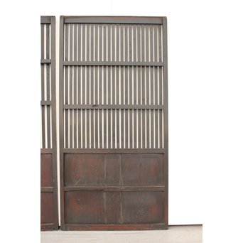 時代飴色民藝格子戸 2枚1組　L968 