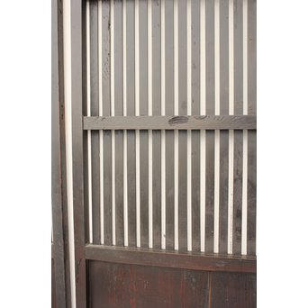 時代飴色民藝格子戸 2枚1組　L968 