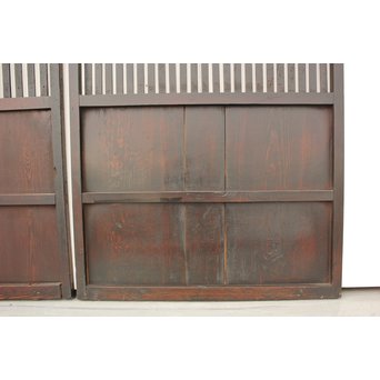 時代飴色民藝格子戸 2枚1組　L968 