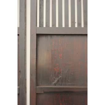 時代飴色民藝格子戸 2枚1組　L968 