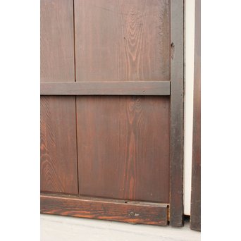 時代飴色民藝格子戸 2枚1組　L968 