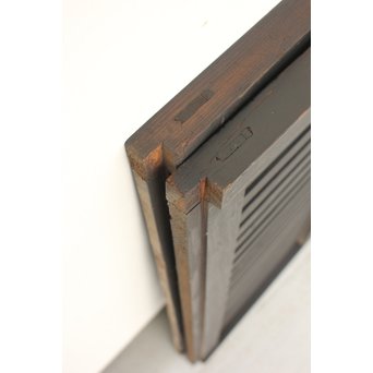 時代飴色民藝格子戸 2枚1組　L968 