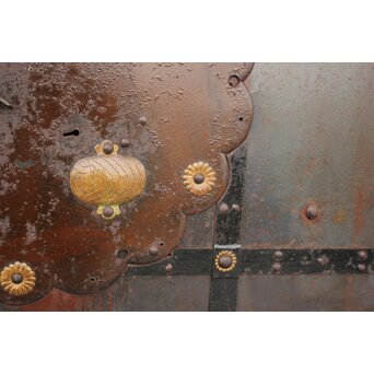 総欅 重量級堅牢格子蔵戸　W946 