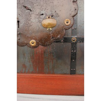 総欅 重量級堅牢格子蔵戸　W946 