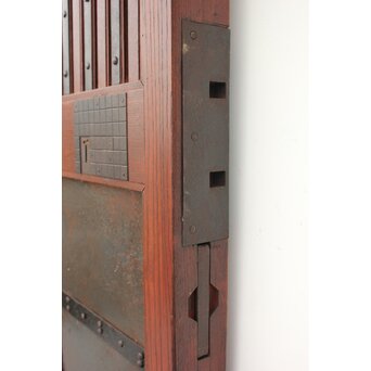 総欅 重量級堅牢格子蔵戸　W946 