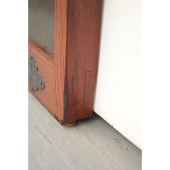 総欅 重量級堅牢格子蔵戸　W946 