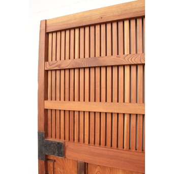 総欅 重量級堅牢格子蔵戸　W946 