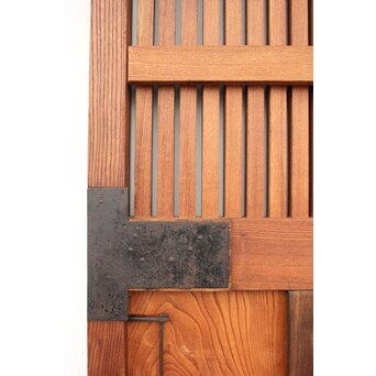 総欅 重量級堅牢格子蔵戸　W946 