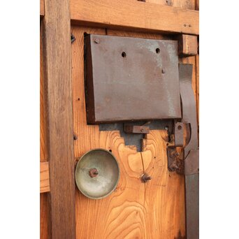 総欅 重量級堅牢格子蔵戸　W946 