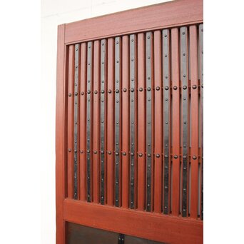 総欅 重量級堅牢格子蔵戸　W946 