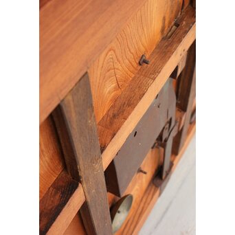 総欅 重量級堅牢格子蔵戸　W946 