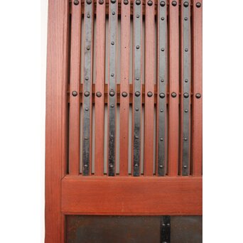 総欅 重量級堅牢格子蔵戸　W946 