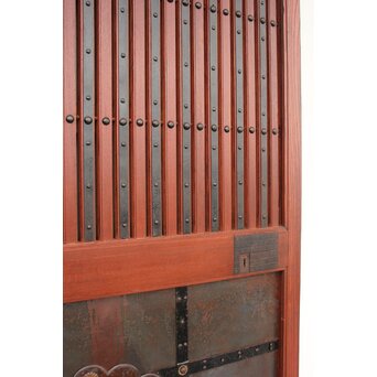 総欅 重量級堅牢格子蔵戸　W946 