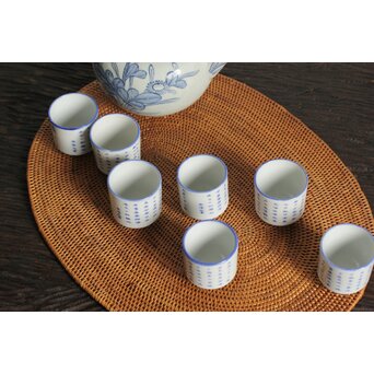 大日本崋山製 漢詩碗 7客　P103 