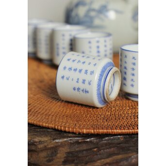 大日本崋山製 漢詩碗 7客　P103 