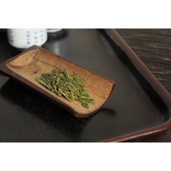 時代竹彫茶合/茶箕　U065 