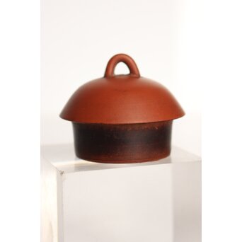 二代 山田常山 蟹図 常滑朱泥茶壷/急須/茶壺 P105 