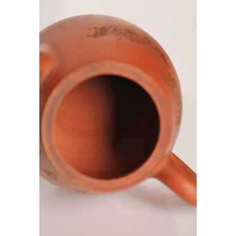 二代 山田常山 蟹図 常滑朱泥茶壷/急須/茶壺 P105 