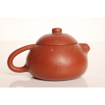 清末 昇軒款 朱泥梨皮文旦壺 /急須/茶壷　P106 