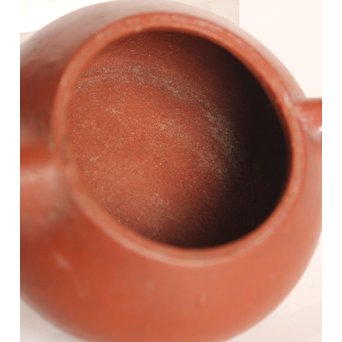 清末 昇軒款 朱泥梨皮文旦壺 /急須/茶壷　P106 