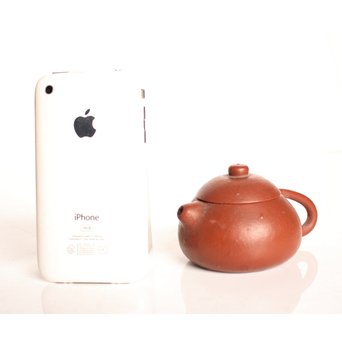 清末 昇軒款 朱泥梨皮文旦壺 /急須/茶壷　P106 